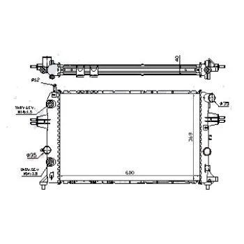 РАДИАТОР OPEL ASTRA, 03.98 - 04