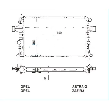 РАДИАТОР OPEL ASTRA, 03.98 - 04