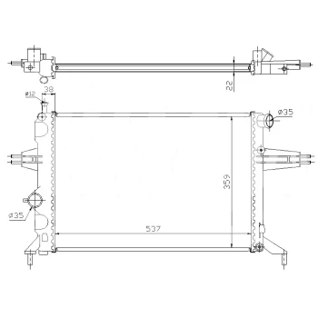 РАДИАТОР OPEL ZAFIRA, 99 - 04