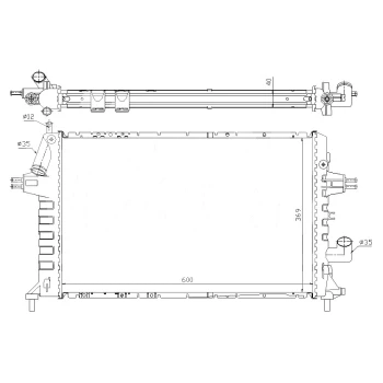РАДИАТОР OPEL ASTRA, 03.98 - 04
