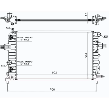 РАДИАТОР OPEL ASTRA, 04 - 09