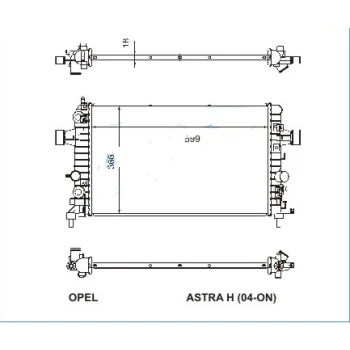 РАДИАТОР OPEL ASTRA, 04 - 09
