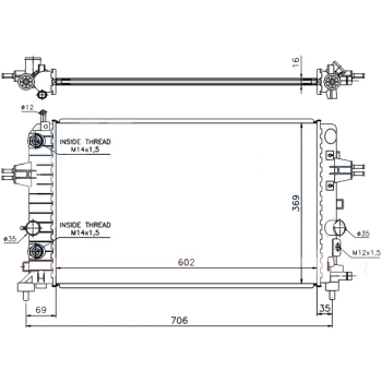 РАДИАТОР OPEL ASTRA, 04 - 09