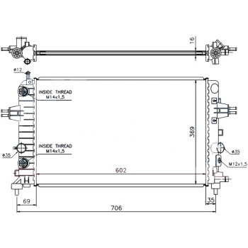 РАДИАТОР OPEL ASTRA, 04 - 09