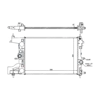 РАДИАТОР OPEL ASTRA, 09 -