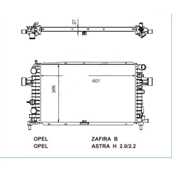 РАДИАТОР OPEL ASTRA, 04 - 09