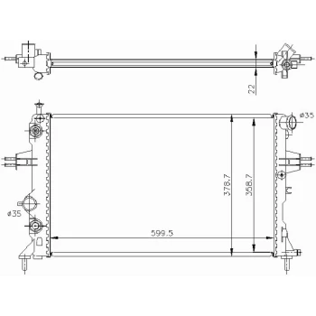 РАДИАТОР OPEL ASTRA, 03.98 - 04