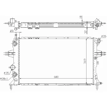 РАДИАТОР OPEL ASTRA, 03.98 - 04