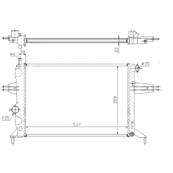 РАДИАТОР OPEL ZAFIRA, 99 - 04