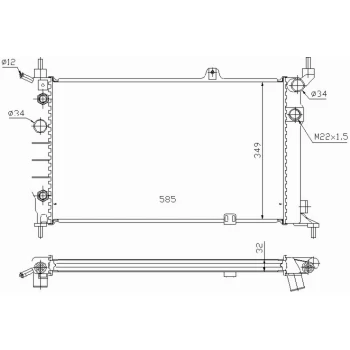 РАДИАТОР OPEL ASTRA, 09.91 - 02.98