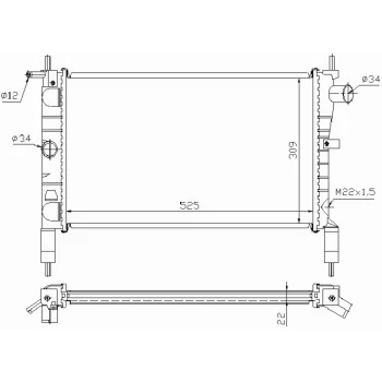 РАДИАТОР OPEL ASTRA, 09.91 - 02.98
